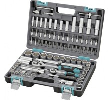 STELS Набор инструментов, 1/2", 1/4", CrV, пластиковый кейс 94 предм. [14106]