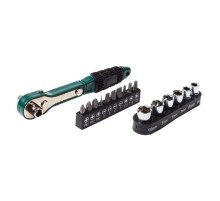 REXANT (12-6070) Набор головок и бит с ключом-трещоткой 17 предметов