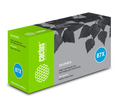 Картридж лазерный Cactus CS-CF287X CF287X черный (18000стр.) для HP LJ M506dn/ M506n/ M506x