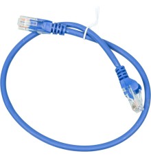 Патч-корд Lanmaster utp LAN-PC45/U5E-0.5-BL вилка RJ-45-вилка RJ-45 кат.5е 0.5м синий LSZH (уп.:1шт)