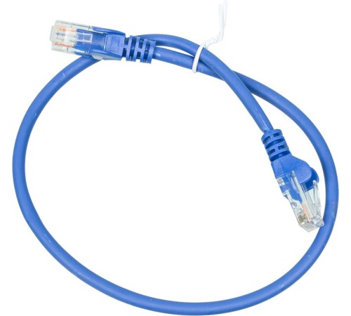 Патч-корд Lanmaster utp LAN-PC45/U5E-0.5-BL вилка RJ-45-вилка RJ-45 кат.5е 0.5м синий LSZH (уп.:1шт)