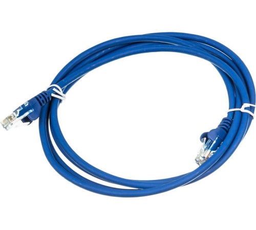 Патч-корд Lanmaster UTP LAN-PC45/U5E-2.0-BL вилка RJ-45-вилка RJ-45 кат.5е 2м синий LSZH (уп.:1шт)