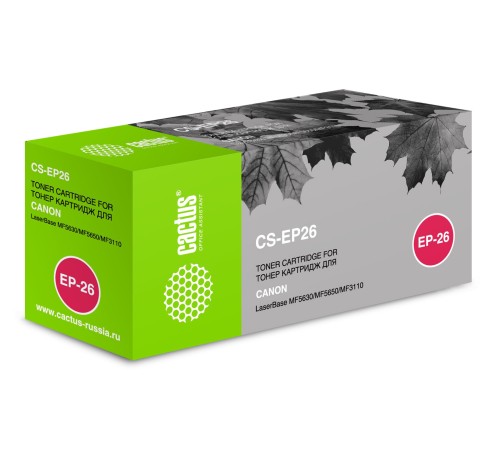 Картридж лазерный Cactus CS-EP26 EP-27 черный (2500стр.) для Canon LB MF5630/MF5650/MF3110