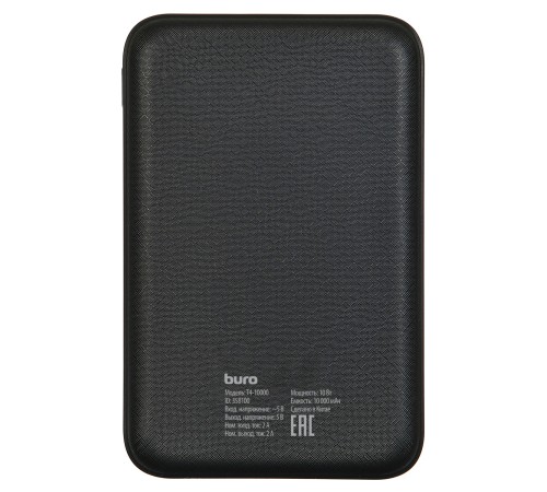 Мобильный аккумулятор Buro T4-10000 10000mAh 2A 2xUSB черный (T4-10000-BK) Мобильный аккумулятор Buro T4-10000 10000mAh 2A 2xUSB черный (T4-10000-BK)