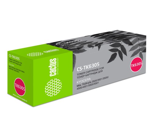 Картридж лазерный Cactus CS-TK6305 черный (35000стр.) для Kyocera Mita TASKalfa 3500/3501/4500/4501/5500/5501/3500i/3501i/4500i/4501i/5500i/5501i