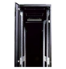 Шкаф телекоммуникационный напольный 18U (600x800) дверь стекло, цвет чёрный (ШТК-М-18.6.8-1ААА-9005)
