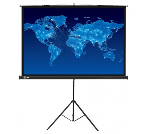 Экран Cactus 150x150см Triscreen CS-PST-150x150 1:1 напольный рулонный черный