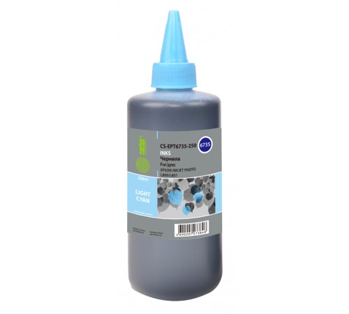 Чернила Cactus CS-EPT6735-250 T6735 светло-голубой 250мл для Epson L800/L810/L850/L1800