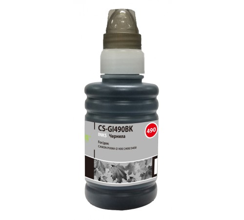 Чернила Cactus CS-GI490BK черный 100мл для Canon Pixma G1400/G2400/G3400