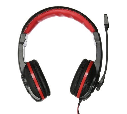 Наушники с микрофоном Оклик HS-L200 черный/красный 2м мониторные оголовье (Y-819) Наушники с микрофоном Оклик HS-L200 черный/красный 2м мониторные оголовье (Y-819)