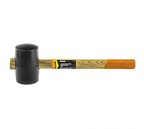 SPARTA Киянка резиновая, 450 г, черная резина, деревянная рукоятка [111505]