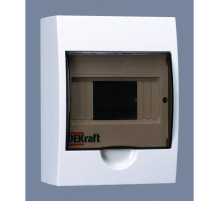 Корпус навесной ЩРН-П-6 20х15х10 6мод. IP41 пластик. DEKraft 31009DEK