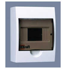 Корпус навесной ЩРН-П-6 20х15х10 6мод. IP41 пластик. DEKraft 31009DEK