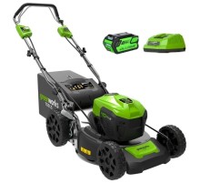 Greenworks 40В 46см Газонокосилка самоходная (без аккумуляторной батареи и зарядного устройства)} [2506807]