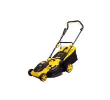 CHAMPION Газонокосилка эл. EM4118 { 1,8 кВт пласт.+ткань травосб. 50л ширина 420мм 25-75мм, 13кг }