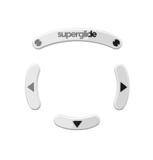 Стеклянные глайды (ножки) для мыши Superglide для Logitech GPro Wireless [White]