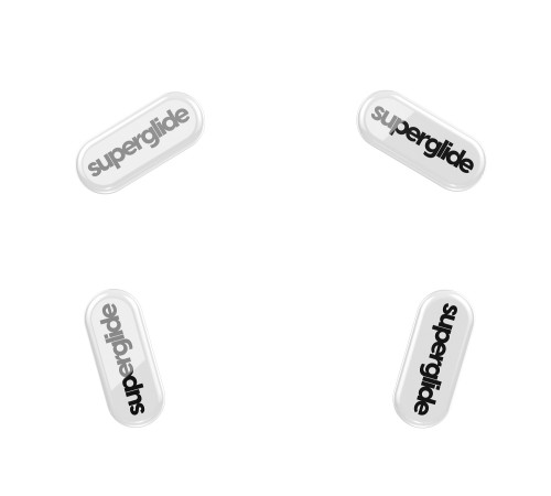 Стеклянные глайды (ножки) для мыши Superglide для Logitech G304/305 [White]