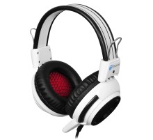 Наушники с микрофоном Оклик HS-G300 ARMAGEDDON белый/черный 2.3м мониторные оголовье (361558)