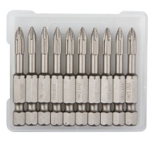 Optimum Line Биты, PH1, 50 мм, тип хвостовика E 1/4", 10 шт в блистере, KRAFTOOL [26122-1-50-10]