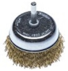 ЗУБР "ПРОФЕССИОНАЛ". Щетка чашечная для дрели, витая латунированная стальная проволока 0,3мм, 75мм [3525-075_z02]