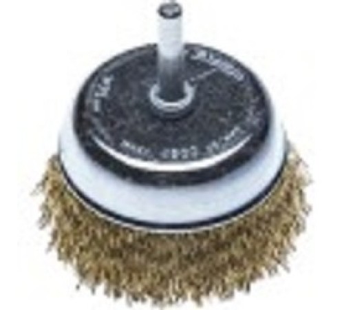 ЗУБР "ПРОФЕССИОНАЛ". Щетка чашечная для дрели, витая латунированная стальная проволока 0,3мм, 75мм [3525-075_z02]