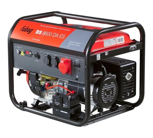 FUBAG BS 6600 DA ES Электростанция бензиновая [641693] {Электростартер, 6.6 кВа/6.0 кВт, 230/400 В, 420 объем см3, 8,0/10,9 кВт, л.с., 78 дБ 7м, Время работы 3/4 нагрузки 9.5ч, 25 л бак, 87.4 кг}