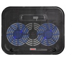 Подставка для ноутбука Buro BU-LCP140-B214H 14"338x255x22мм 1xUSB 2x 140ммFAN 480г металлическая сетка/пластик черный