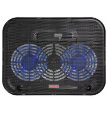 Подставка для ноутбука Buro BU-LCP140-B214H 14"338x255x22мм 1xUSB 2x 140ммFAN 480г металлическая сетка/пластик черный
