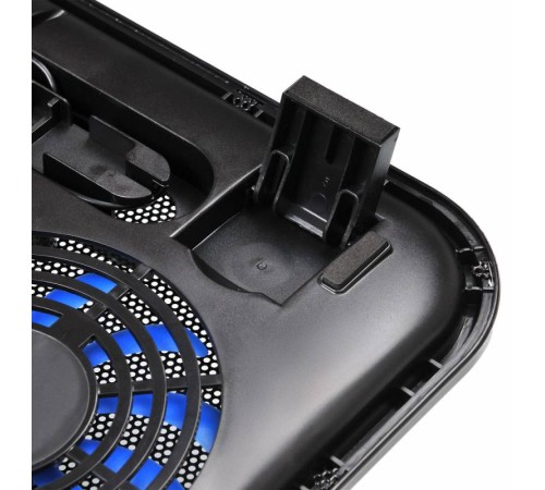 Подставка для ноутбука Buro BU-LCP140-B214H 14"338x255x22мм 1xUSB 2x 140ммFAN 480г металлическая сетка/пластик черный