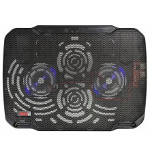 Подставка для ноутбука Buro BU-LCP156-B208 15.6"355x260x21мм 2xUSB 2x 80ммFAN 560г металлическая сетка/пластик черный