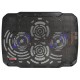 Подставка для ноутбука Buro BU-LCP156-B208 15.6"355x260x21мм 2xUSB 2x 80ммFAN 560г металлическая сетка/пластик черный