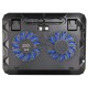 Подставка для ноутбука Buro BU-LCP156-B214 15.6"358x270x21мм 1xUSB 2x 140ммFAN 597г металлическая сетка/пластик черный