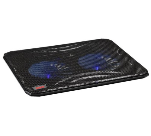 Подставка для ноутбука Buro BU-LCP156-B214 15.6"358x270x21мм 1xUSB 2x 140ммFAN 597г металлическая сетка/пластик черный