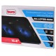 Подставка для ноутбука Buro BU-LCP156-B214 15.6"358x270x21мм 1xUSB 2x 140ммFAN 597г металлическая сетка/пластик черный