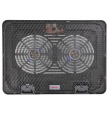 Подставка для ноутбука Buro BU-LCP156-B214H 15.6"355x255x30мм 2xUSB 2x 140ммFAN 900г металлическая сетка/пластик черный