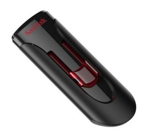 Флеш Диск Sandisk 256Gb Cruzer Glide SDCZ600-256G-G35 USB3.0 черный/красный