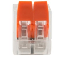 Rexant 07-5202 Универсальная компактная клемма СМК 221-412, 2-проводная до 4,0 мм? (50 шт./уп.)