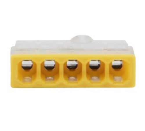Rexant 07-3214 Экспресс-клемма   СМК 2273-205, 5-проводная 0.5-2.5 мм?, прозрачная (100 шт./уп.)
