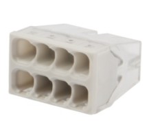 Rexant 07-3215 Экспресс-клемма   СМК 2273-208, 8-проводная 0.5-2.5 мм?, прозрачная (50 шт./уп.)