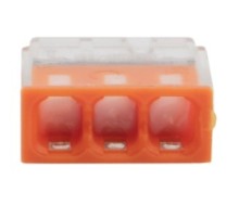 Rexant 07-3217 Экспресс-клемма с пастой   СМК 2273-243, 3-проводная 0.5-2.5 мм?, прозрачная (100 шт./уп.)