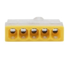 Rexant 07-3214-5 Экспресс-клемма   СМК 2273-205, 5-проводная 0.5-2.5 мм?, прозрачная, блистер (5 шт./уп.)