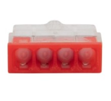 Rexant 07-3218-5 Экспресс-клемма с пастой   СМК 2273-244, 4-проводная 0.5-2.5 мм?, прозрачная, блистер (5 шт./уп.)