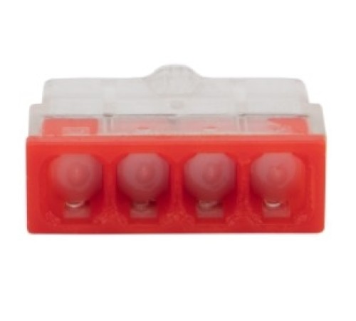 Rexant 07-3218-5 Экспресс-клемма с пастой   СМК 2273-244, 4-проводная 0.5-2.5 мм?, прозрачная, блистер (5 шт./уп.)