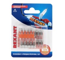 Rexant 06-0215-A5 Универсальная компактная клемма СМК 221-415, 5- проводная до 4,0 мм? (блистер 5 шт./уп.)