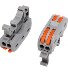Rexant 07-5239 Клемма СМК 222-422D проходная 2-полюсная, с креплением на DIN-рейку (0,08-4 мм?) серая (50 шт./уп.)