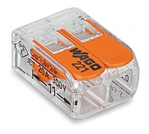 Wago 221-412 Клемма компактная 2х(0,2-2,5 кв.мм) (1 шт)