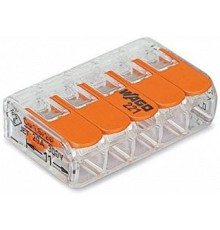 Wago 221-415 Клемма компактная 5х(0,2-2,5 кв.мм) (1 шт)