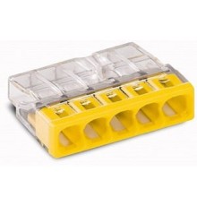 Wago 2273-245 Клемма 5-проводная (0,5-2,5 кв.мм) с пастой желтая (1 шт)