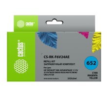 Заправочный набор Cactus CS-RK-F6V24AE многоцветный 3x30мл для HP DJ Ink Adv 1115/2135/3635/3835/4535