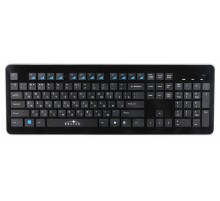 Клавиатура Оклик 870S черный USB беспроводная slim Multimedia
